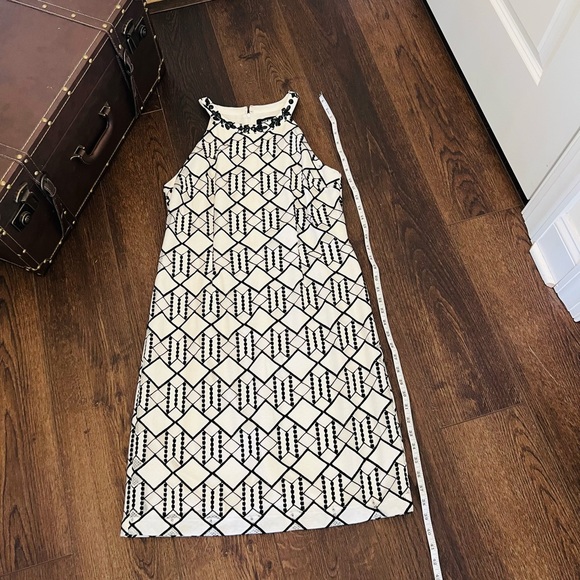 Nine West Black and Cream Sleeveless Dress - Picture 8 of 8